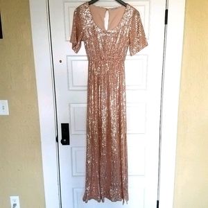 Gold Sequin Dress